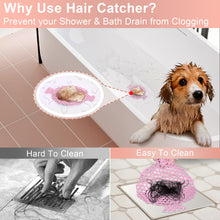 Load image into Gallery viewer, INVIHUG, 25 Pack Disposable Hair Catchers for Shower, Hair Catcher Mesh Stickers.
