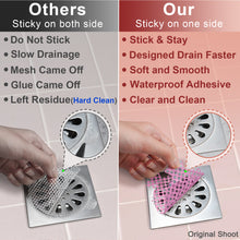 Load image into Gallery viewer, INVIHUG, 25 Pack Disposable Hair Catchers for Shower, Hair Catcher Mesh Stickers.
