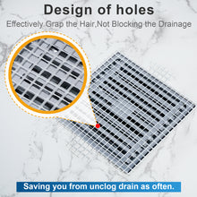 Load image into Gallery viewer, INVIHUG, 25 PCS, Disposable Hair Catcher Shower Drain Mesh Stickers, Square 4 &amp; 6 inch
