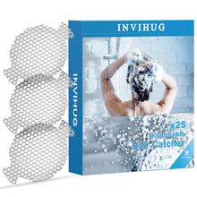 Load image into Gallery viewer, INVIHUG, 25 Pack Disposable Hair Catchers for Shower, Hair Catcher Mesh Stickers.Gray
