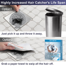 Load image into Gallery viewer, INVIHUG, 25 Pack Disposable Hair Catchers for Shower, Hair Catcher Mesh Stickers.Gray
