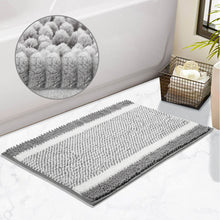 Load image into Gallery viewer, Bath Mats for Bathroom Non-Slip -Bathroom Rugs Washable Soft Luxury Striped
