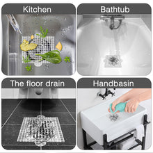 Load image into Gallery viewer, INVIHUG, 25 PCS, Disposable Hair Catcher Shower Drain Mesh Stickers, Square 4 &amp; 6 inch
