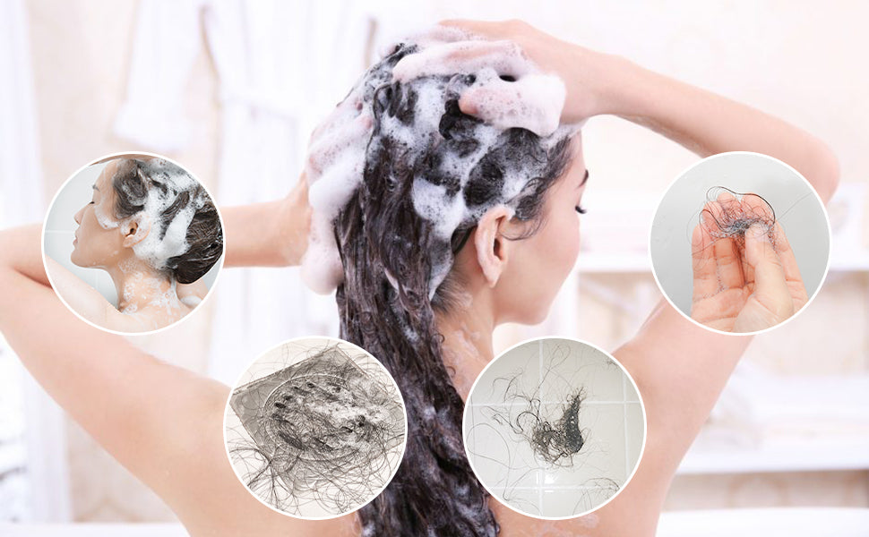 CODOGOY Shower Hair Catcher Wall, Hair Collector Wall for Reusable Shower,  Hair Trap for Shower Drain