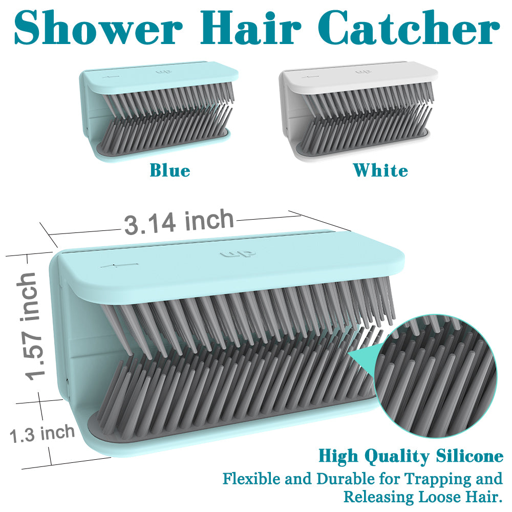 INVIHUG, Shower Hair Catcher Wall, Hair Collector for Shower Drain, Love  Full House Hair Catcher Wall-Mounted, Shower Drain Protector (Blue Love) 