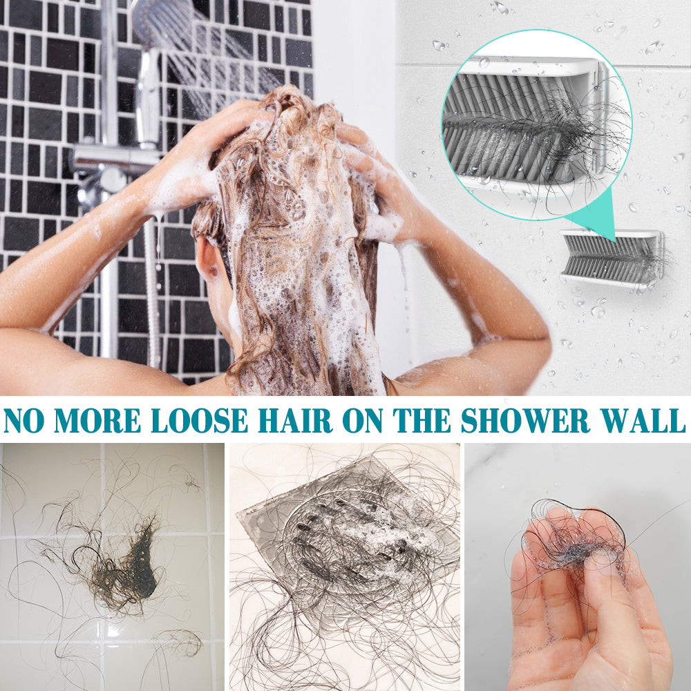 CODOGOY Shower Hair Catcher Wall, Hair Collector Wall for Reusable